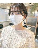 ショートボブ/シースルーバング