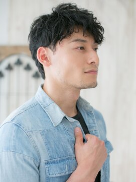 メンズヘア ビーセカンド 草加店(MENS HAIR B-2) ニュアンスパーマのルーズツーブロックショートP