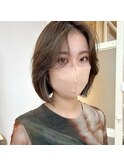 【修】20代30代40代◎透明感カラー×韓国切りぱなしボブ