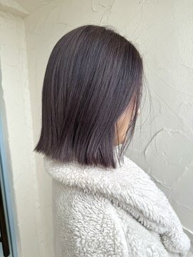 スカイ(SKY) 無加工/ラベンダーグレージュ/福井美容室/福井髪質改善カラー