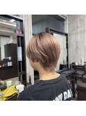ショート×ミルクティーベージュ