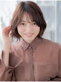 ナチュラルくびレイヤー前下がりボブパーマa越谷20代30代40代