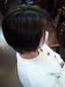 ブリーチなしのハイライト系カラー＋カット＋TR、Lの長さ一律