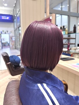 カシータ ヘア リゾート イオンモール熱田店(Casita hair resort) コーラルラベンダー×プツンボブ×姫×触角×明度調整×似合わせ
