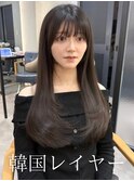 レイヤーカット/顔周りカット/顔周りレイヤー /韓国風パーマ