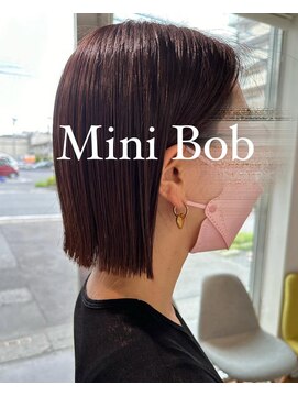 フレイムス ヘアアンドリラックス 東川口店(Frames hair&relax) 20代30代40代　切りっぱなしミニボブ