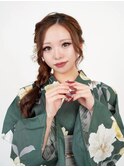 浴衣、花火大会ヘアセット