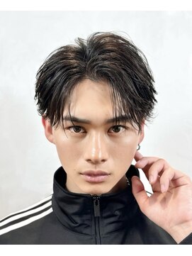 オーシャントーキョー 仙台(OCEAN TOKYO) フェザーショートニュアンスパーマセンターパートツーブロック