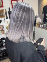ブレイズヘアー(BLAZEhair)&nbsp;【コントラスト強め】ホワイトバレイヤージュ×ブリーチ２回