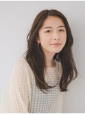 レイヤーカット　大人ロング　ベージュ　髪質改善　30代