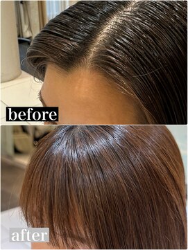 クロスパーマ　髪質改善　前髪カット