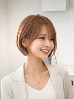 スイ(suiw) 人気ミルクティーハイトーンボブ【suiw】昭和町/天王寺/阿倍野