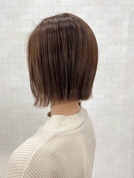アプティ マーフ(appty maaf) 切りっぱなしボブ　ブラウンカラー