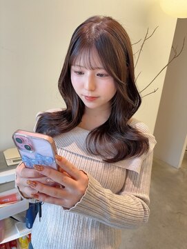 テオ(Theo) シースルーバング/ミルクティーベージュ