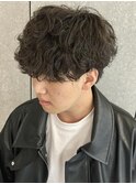メンズパーマ波巻きスパイラルパーマツイストスパイラルパーマ