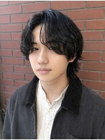 フロー 柏店 92(FLOW)&nbsp;柏 メンズパーマ ナチュラルセンターパートウルフ