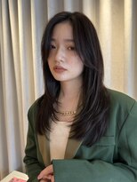 ノラ ギンザ(NORA GINZA) セミロングレイヤー顔周りレイヤーレイヤーカット透明感カラー