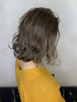 オースト ヘアー ステラ 新宿店(Aust hair Stella)&nbsp;ゆるロブ☆ケアブリーチ×スモーキーグレージュ【kizashi】