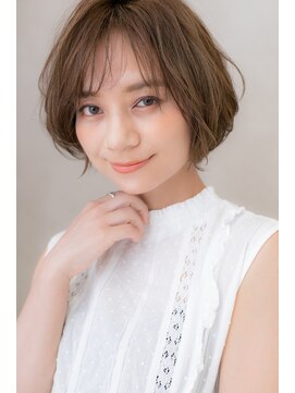 カバーヘア ブリス 大宮西口(COVER HAIR bliss) ココアブラウンひし形ショート小顔グラボブY大宮20代30代40代