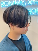 マ前下がりナチュラルマッシュスタイル