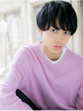 モッズ ヘア 福岡姪浜店(mod's hair) *mod's姪浜*…サイドパートチャコールグレー韓国マッシュパーマf