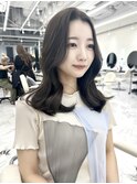 マチルダボブ×ピンクベージュ×丸型×逆三角形大阪梅田