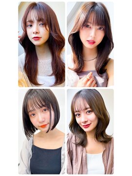 美容室フルール 透明感♪髪質改善カラー小顔艶感ミディミルクティーベージュ