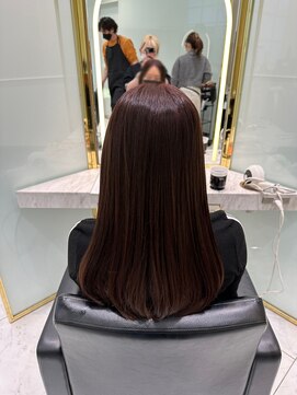 六本木美容室 白金店 ニュアンスカラー 大人ピンクブラウン