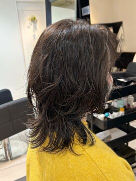 アクアオモテサンドウ(ACQUA omotesando) *くびれミディアムウルフパーマヘア!くしゃっとレイヤーパーマ