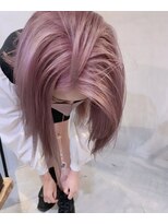 ベレーザ 渋谷(BELEZA)&nbsp;6570ベビーピンク艶髪ハイトーンカラーホワイトピンク韓国ボブ