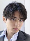 ニュアンスパーマシースルーマッシュセンターパートビジネスヘア