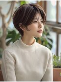 ☆オリーブグレーココアベージュ小顔クラゲヘアー/黒髪/髪質改善