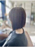 ぱつっとボブ/ラベンダーカラー