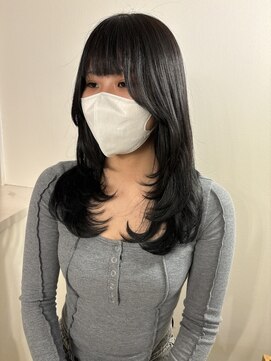 ココルアナ(coco luana) ブルーブラック/韓国/レイヤーカット/髪質改善