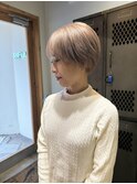 ハイライト　レイヤー ショートヘア　ボブ　くびれレイヤー 