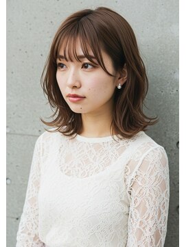 フルショウ 苦楽園店(FURUSHO) 外ハネボブ/レイヤーカット/ブラウンベージュ/イルミナカラー