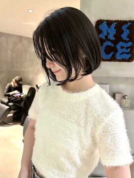 ハウ 心斎橋(how) ブリーチなし艶カラーベージュ小顔カット透明感夏ボブ