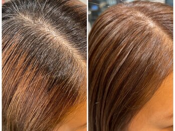 ステラバイケンジ 藤沢(STELLA by KENJE)の写真/隠すから"魅せる"へ。白髪ぼかしハイライトで自然な立体感と軽やかさを*一人ひとりに似合うカラーをご提案