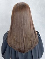 アイティー バイ アルバム 中野店(IT by ALBUM)&nbsp;ロング暗めカラー顔周りレイヤーオリーブベージュ_ba475942