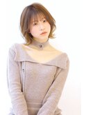 外ハネくびれボブスタイル