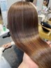 【髪質改善】似合わせカット+髪質改善ストレート+透明感カラー¥31170