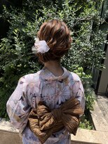バサラ 大阪梅田店(VASARA) 浴衣 へアメ ロング ゆるふわ サイドシニヨン 大阪