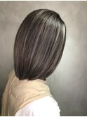 ☆　ハイライト　グレージュ　ストレート　千代田×河内長野