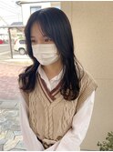 ロング×センターパート