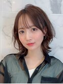 韓国風シースルー前髪 20代30代40代 くびれミディアム