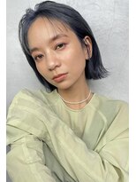 ナル(nalu.)&nbsp;切りっぱなしボブ/ブルーヘア/ミニボブ/外ハネ