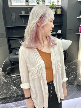 チュダック(ChuDuck) 【◎甘くてカワイイ◎】大人《ホワイト×ピンク》ケアブリーチ