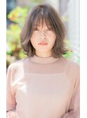Lino 吉祥寺 ミディアムボブレイヤー ミルクティーベージュ