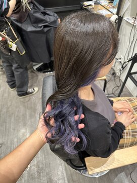 ココット 京橋店(cocotte) 艶髪インナーブルーラベンダーカラー