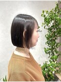 大人ボブ+透明感アディクシーカラー